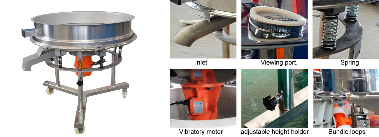 powder screener honey filtering high frequency rotary vibrating filter sieve shaker machine (4)